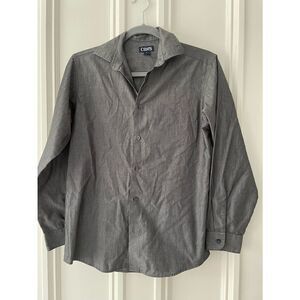 Chaps boys gray button down shirt 14-16